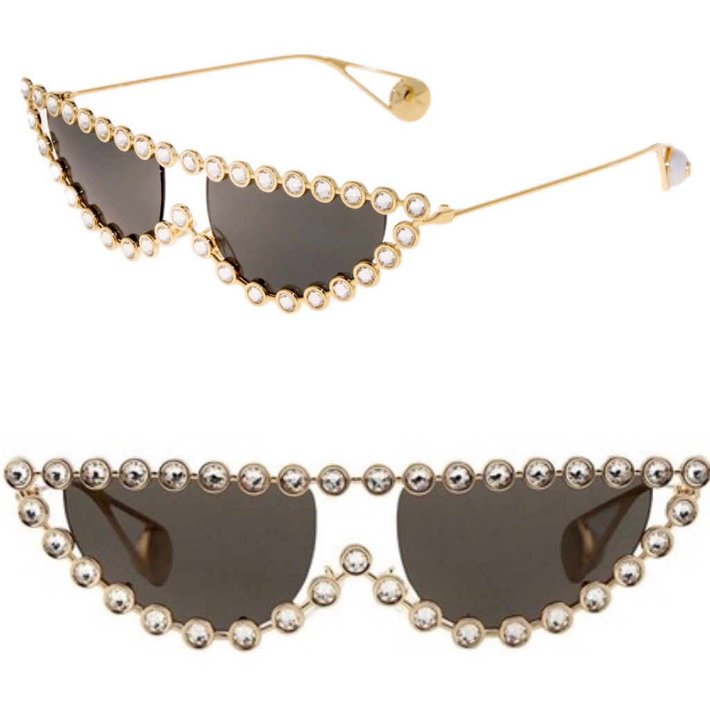 Gucci Cat Eye Crystal Sunglasses